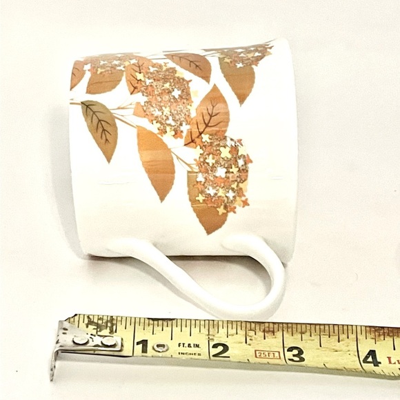 Stechcol Gracie Bone China Black Gold Autumn Mug 12oz Teacup Floral Botanical - Picture 6 of 6